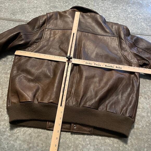 Pearl Harbor Leather A2 Bomber Jacket Large Touchstone Pictures Vintage Y2K - Picture 14 of 16